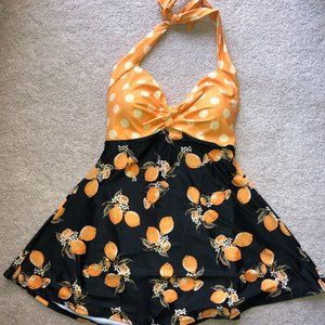 Vintage Sailor Swimsuit Skirtini Swimdress